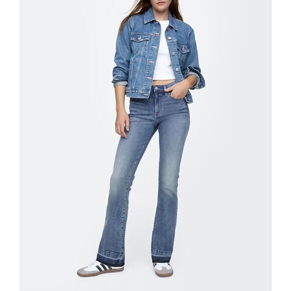 NWT Gap Mid Rise Universal Baby Boot Jeans US 8/29 Regular Medium Blue Wash - Picture 15 of 15